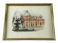 Framed St. Peter’s Square Roma Italy Print