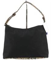 Burberry Nova Check Trim Black Handbag