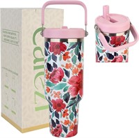 Cafezi 40 oz Tumbler with Lid and Straw