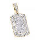Diamond Dog Tags 10K Yellow Gold Iced Out TAG