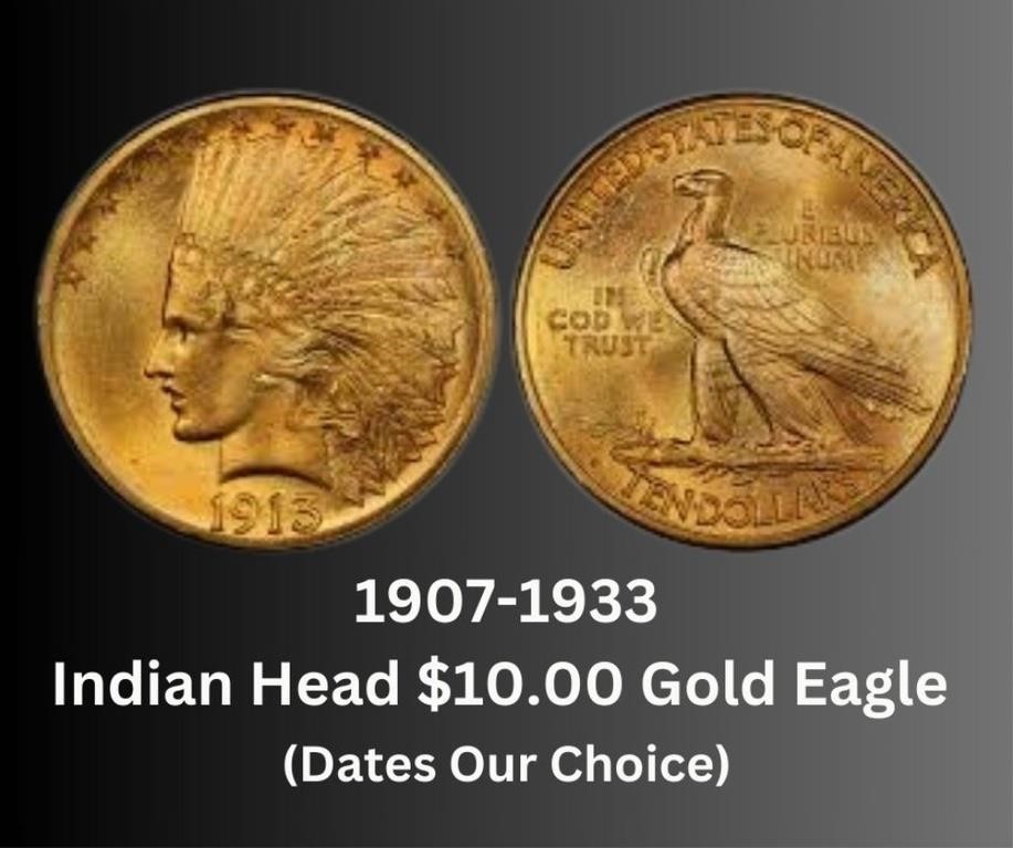1907-1933 Indian Head $10.00 Gold Eagle