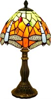 8 Tiffany Dragonfly Stained Glass Lamp
