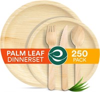 SEALED-ECO SOUL 250pc Palm Leaf Dinner Set