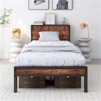 SEALED-DUMEE Twin Bed Frame with Storage
