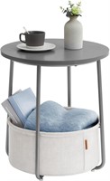 VASAGLE Round End Table, Gray