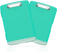 Plastic Clipboard with Storage Set of 2 (Green)