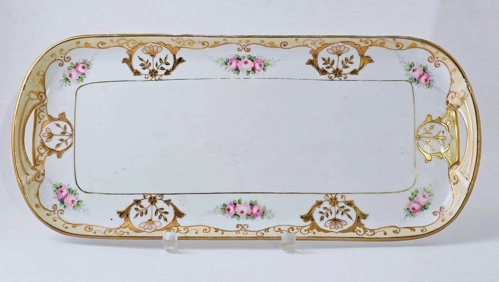 Hand Painted Nippon Dresser Tray