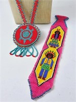 Native Beadwork Necklace & Tie