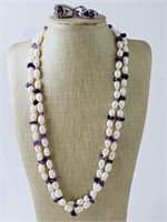 Pearl & Amethyst Necklace Lot