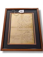1817 Baron Larrey Signed Discharge Letter Framed
