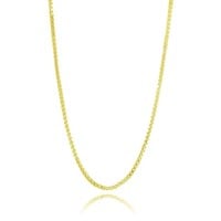 14K Gold Pl Sterling Box Chain Dainty Necklace