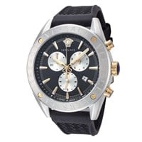 Versace Men's Black Gold V-Chrono Quartz Watch