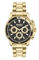 Versus Versace Men's Gold Tone Black Dial Watch