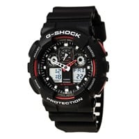Casio Men's G-Shock Black and Red Watch