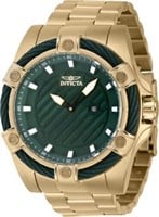 Invicta Men's Gold Tone Green Dial 52mm Watch