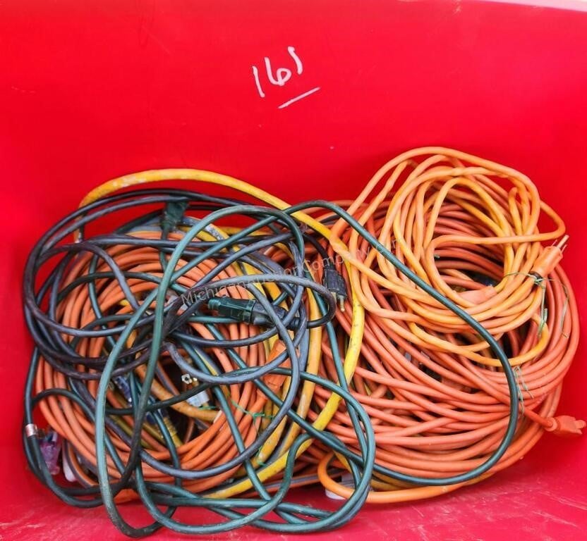Large Group of Electrical Extension Cords
