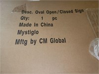 NIB OVAL  OPEN / CLOSED SIGN