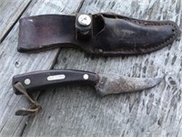 Old Time Schrade Hunting Knife & Scabbard