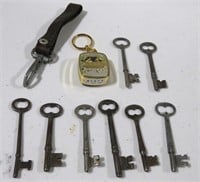 Lot of Antique Skeleton Keys CORBIN, Music Box Key