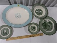 Vintage the Old Curiosity Shop Plates, Sevron Plat