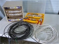 cable, splice kit, storage trays
