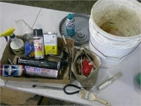 grease gun, oiling tools, in bucket