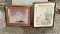 Two Framed Flower Prints