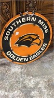 Round Metal Southern Mississippi Sign