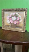 Floral Oil on Board by Sigrest
