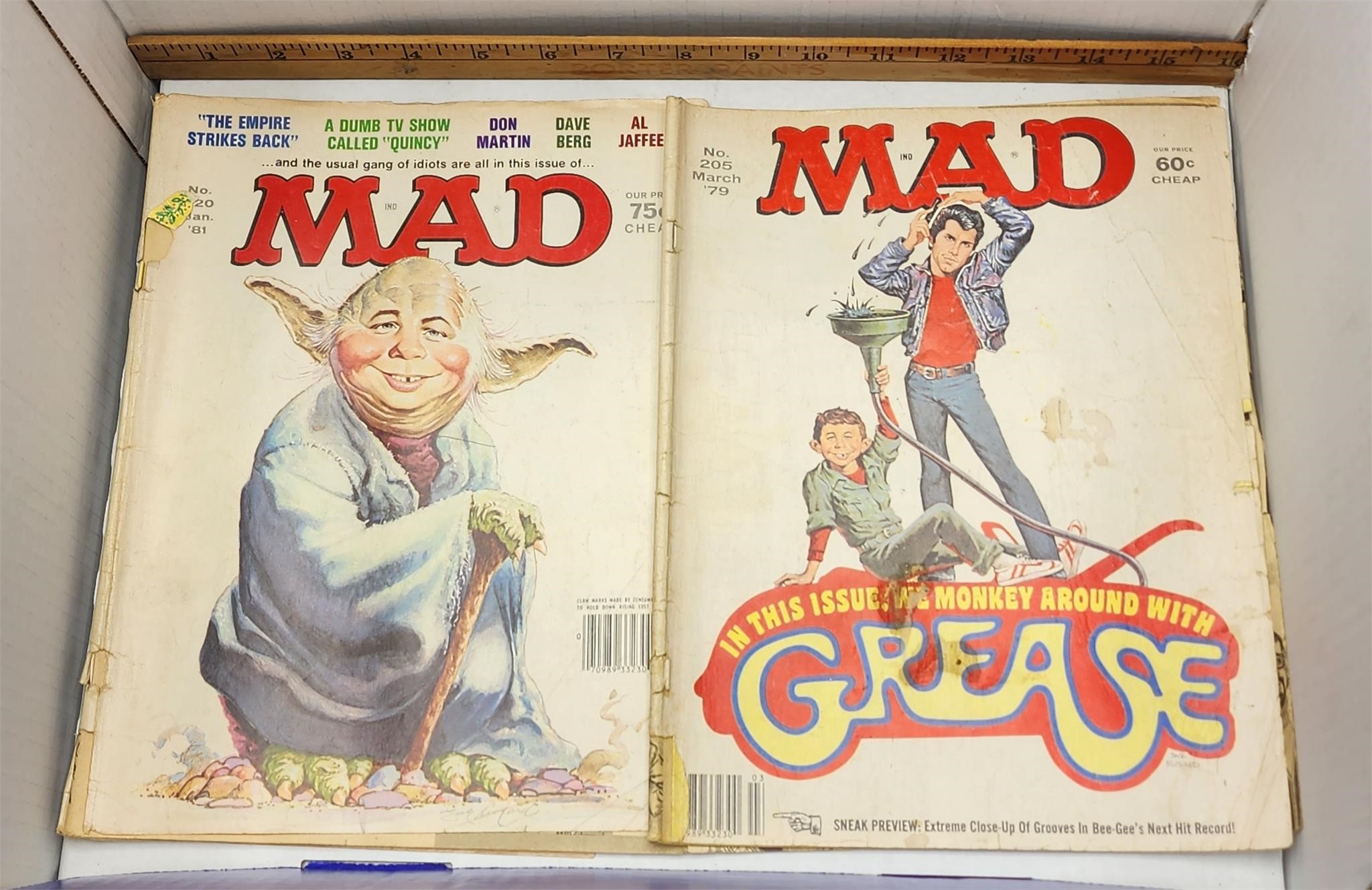 Star Wars and Grease Mad Magazines