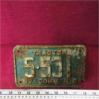 1957 New Brunswick Tractor License Plate