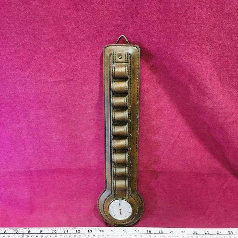 Leather Pipe Holder Thermometer (Vintage)