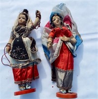 Antique 1920's Thai/Hindu Souvenir dolls in
