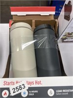 Lot of (2) Pairs of Cups - (2) Thermos Tumblers
