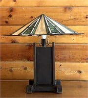 Frank Lloyd Wright Style Stained Glass Table Lamp