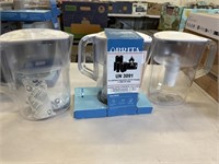 Lot of 3 Brittas water filtration jugs