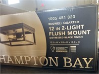 Hampton Bay Boswell Quarter 12-1/2 in. 2-Light