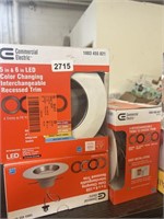 Lot of (3) Commercial Electric 5in and 6in LED
