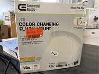 Commercial electric led color changing flush