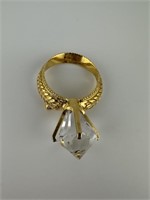 Solitary Engagement Ring Brooch
