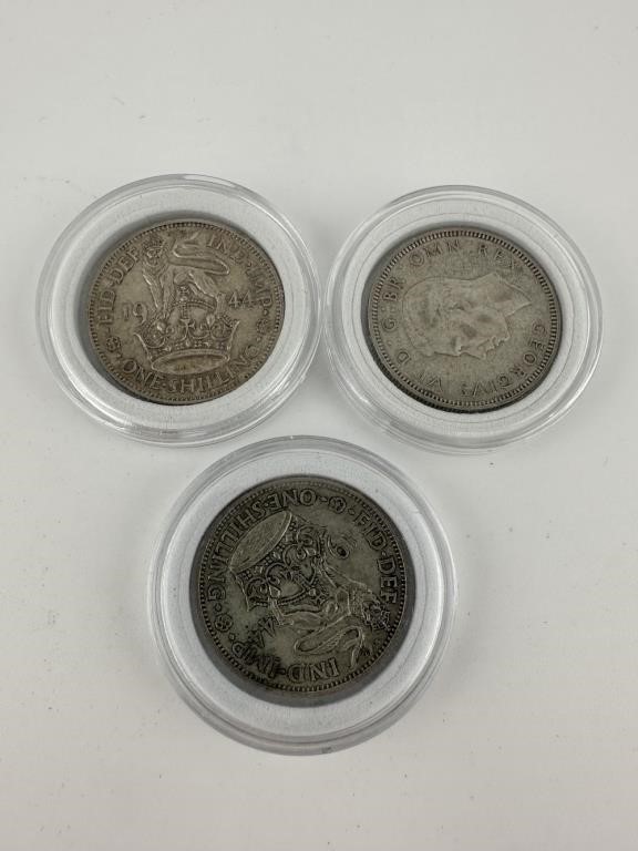 1944, 1946 One Shilling Coins