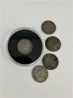 1865, 1868 Three Cent Nickels