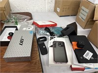 Assorted lot of phone cases and screen protectors