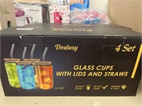 Lot of (2) Boxes of Dealusy Glass Tumblers with