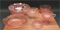 Vintage Pink Depression Glassware