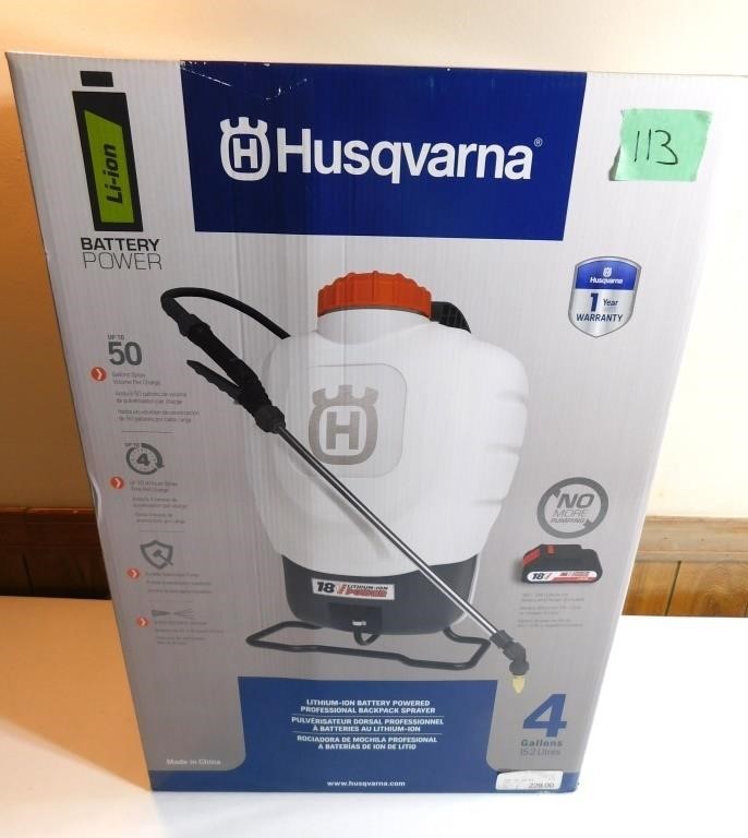 Husqvarna Battery Powered Backpack Sprayer