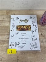 Script of Firefly signed by Cast