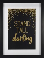 Linden Ave AVE10065 Stand Tall Darling Gold Framed