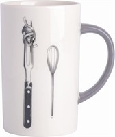Babish Carving Fork and Whisk Latte Tattoo Mug, 15