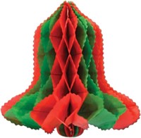 Tissue Bell (red & green) Party Accessory  (1 coun